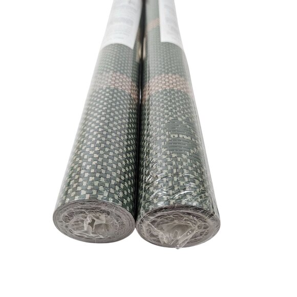 York HC1142 R-01 Wallpaper Textured Green Brown Woven Look Vintage USA 2 Rolls - Picture 10 of 10